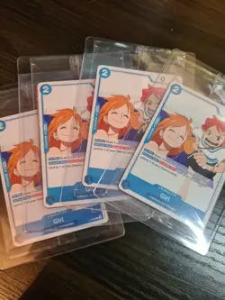 4x One Piece TCG P-096 Girl Pre-Release Promo - English - Sealed - Image 1