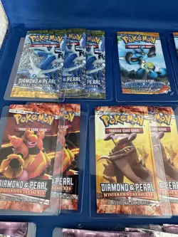 BUNDLE OF 28! Pokemon TCG Diamond And Pearl Era Booster Pack Open/Empty - Image 2
