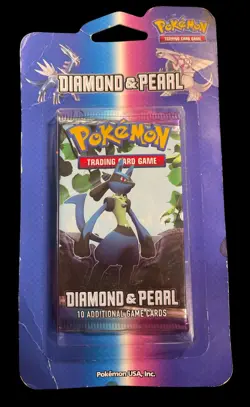 Pokemon 2007 Diamond and Pearl Base Set Booster Pack Sealed, Lucario Art - Image 2