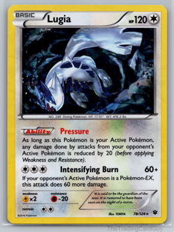 Lugia 78/124 Fates Cracked Ice Holo Fates Collide 2016 Pokemon TCG NM - Image 1
