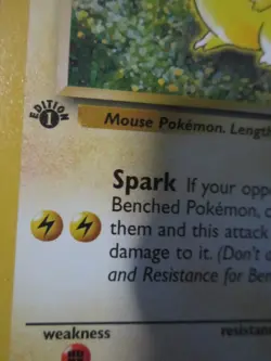 PIKACHU POKEMON CARD 1ST EDITION 60/64 JUNGLE NON HOLO NEVER PLAYED NM - Image 2