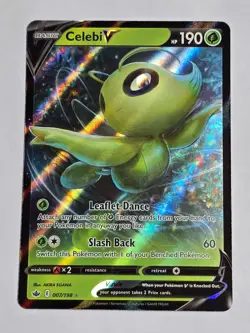 Celebi V 007/198 Holo Rare V Chilling Reign Pokemon NM - Image 1