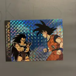 Dragon Ball Z 1996 Funimation TCG CCG Holo Card Rare #07 Goku Raditz LP Vintage - Image 1