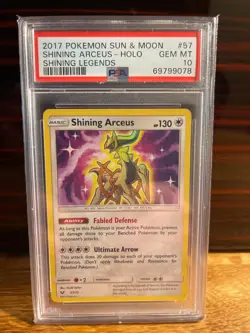 2017 Pokemon S&M Shining Legends #57 Shining Arceus Holo PSA 10 Gem Mint - Image 1