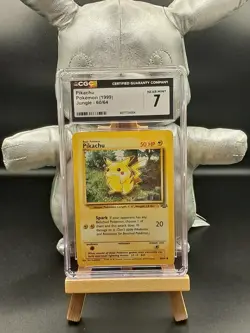 1999 Pokemon CGC 7 Pikachu 60/64 - Vintage Pokemon TCG Graded Card - Image 1