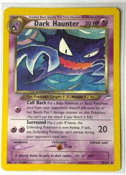Dark Haunter - 36/105 - Pokemon Neo Destiny Unlimited Rare Card WOTC NM - Image 1