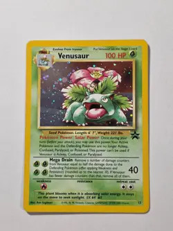 Venusaur 13 Black Star Promo Rare Holo Pokemon Card CD WOTC Vintage - Excellent - Image 1