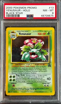 Pokemon Venusaur 13/53 WOTC Black Star Promo Holo Rare 2000 Wizards Vintage - Image 1