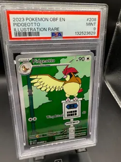 2023 POKEMON OBF EN-OBSIDIAN FLAMES ILLUSTRATION RARE #208 PIDGEOTTO PSA 9 - Image 1