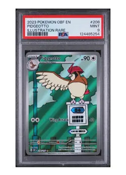 2023 POKEMON OBF EN-OBSIDIAN FLAMES #208 PIDGEOTTO ILLUSTRATION RARE - PSA 9 - Image 1