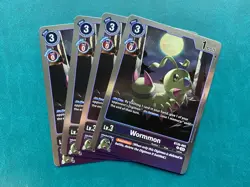 Wormmon BT20-065 Playset Special Booster 2.5 Digimon Card Game x4 - Image 1