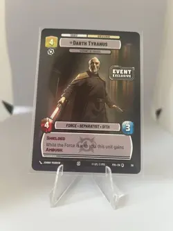 Darth Tyranus Event Exclusive Star Wars Unlimited Promo Card - Image 1
