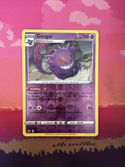 Pokemon Card Gengar Sword & Shield Reverse Holo Rare 085/202 Near Mint - Image 1