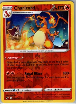 Charizard 025/185 Reverse Holo SWSH04: Vivid Voltage - Pokemon Card - NM - Image 1