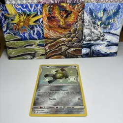 Magnemite SV27/SV94 Holo Pokemon Card Hidden Fates Baby Shiny - Image 1