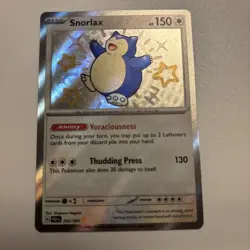 Pokemon Snorlax 202/091 SV Paldean Fates Shiny Rare Card Baby Shiny NM Condition - Image 1