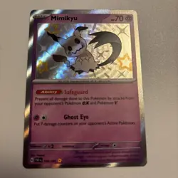 MINT ~ Mimikyu Baby Shiny Holo Rare Paldean Fates 160/091 Pokemon TCG Card - Image 1