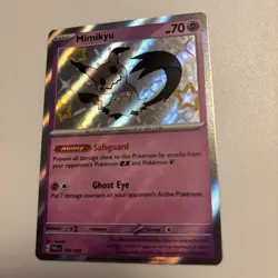 MINT ~ Mimikyu Baby Shiny Holo Rare Paldean Fates 160/091 Pokemon TCG Card - Image 2