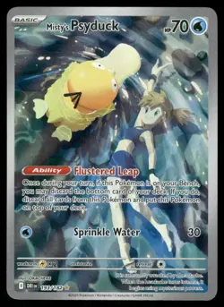 Pokemon Cards Misty's Psyduck 193/182 Destined Rivals Illustration Rare NM - Image 1