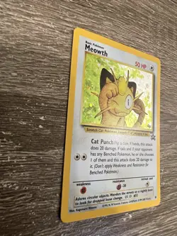 Pokemon Meowth #10 Black Star Promo Wizards Holo LP / NM condition - Image 3
