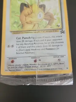 Meowth Holo Pokemon Card Promo #10 95, 96, 98 GAMEFREAK Sealed Mint 99-00 WIZARD - Image 4