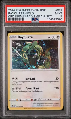 2024 POKEMON SWSH BLACK STAR PROMO #029 RAYQUAZA-HOLO PSA 9 - Image 1