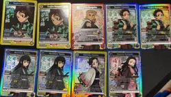 9x Tanjiro Muichiro Rengoku Nezuko SR Super Rare Union Arena Demon Slayer Vol 2 - Image 1
