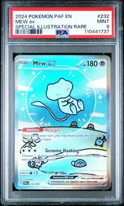 PSA 9 MEW ex 232/091 | Paldean Fates SIR Full Art Graded Pokemon Card - Image 1