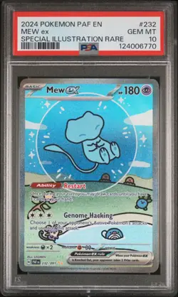 PSA 10 Mew EX Bubble Mew Paldean Fates 232/091 GEM MINT Graded Pokemon Card - Image 1