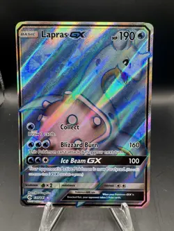 Lapras GX 139/149 - Sun & Moon - Full Art Holo Pokemon TCG Card - NM - Image 1