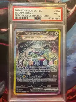 Pokemon TCG Terapagos EX Stellar Crown 170/142 Special Illustration Rare, PSA 9 - Image 1