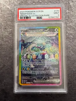 Terapagos EX Pokemon TCG Stellar Crown Special Illustration Rare 170/142 PSA 9 - Image 1