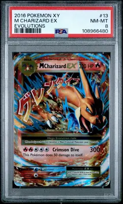 2016 POKEMON XY EVOLUTIONS M CHARIZARD EX 13 - Image 3