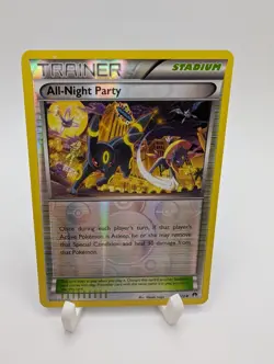All-Night Party 96/122 Breakpoint Reverse Holo Pokemon Trainer LP/Lightly Played - Image 1