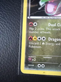 Pokemon TCG Rayquaza Holo Black Star Promo Card XY141 LP/NM Condition - Image 5