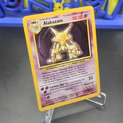 NEAR MINT! Alakazam (1/102) Holo Base Set Pokemon Card! - Image 3