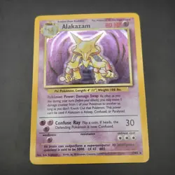 NEAR MINT! Alakazam (1/102) Holo Base Set Pokemon Card! - Image 5
