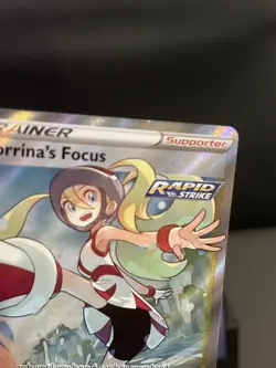Pokemon Card Korrina’s Focus 160/163 Full Art Trainer Rare Battle Styles LP - Image 3