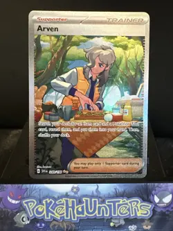Pokemon Card Arven 249/198 Holo Scarlet Base Set Special Illustration Rare NM - Image 1