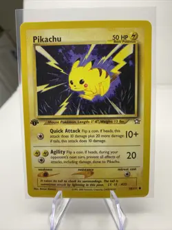 1st Edition Pikachu 70/111 Neo Genesis Vintage 2000 Pokemon Card. NM+/NM++ - Image 1