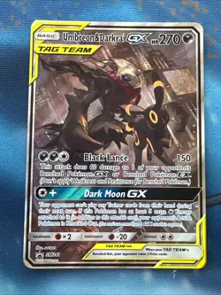 Umbreon & Darkrai GX Tag Team SM241 Holo Black Star Promo Sun Moon NM Pokemon - Image 2