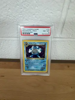 Pokemon Poliwrath Base Set Shadowless Holo Rare 13/102 PSA 8 NM-MT - Image 1