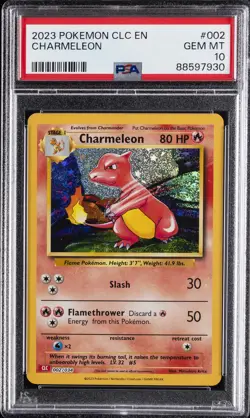 2023 POKEMON CLASSIC CHARIZARD & HO-OH EX DECK #002 CHARMELEON PSA 10 - Image 1