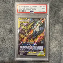 Pokemon TCG Moltres Zapdos Articuno GX SM210 Promo PSA 9 - Image 1