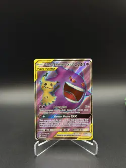 Pokemon Gengar & Mimikyu GX Full Art Holo Card 164/181 LP - Image 1