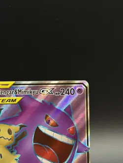 Pokemon Gengar & Mimikyu GX Full Art Holo Card 164/181 LP - Image 2