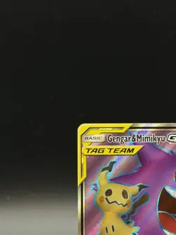 Pokemon Gengar & Mimikyu GX Full Art Holo Card 164/181 LP - Image 3