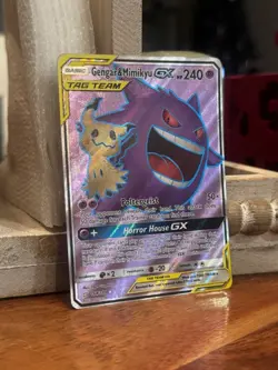 Pokemon 2019 Gengar & Mimikyu GX Team Up Tag Team Ultra Rare Card 164/181 - Image 4