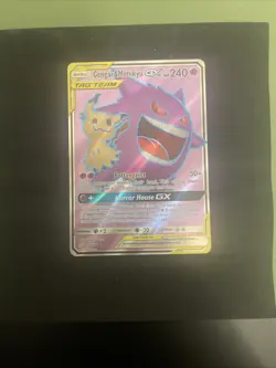 Pokemon TCG Gengar Mimikyu GX Full Art Tag Team Ultra Rare Card 164/181 - Image 1