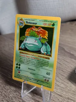 1999 Pokemon TCG Venusaur Holo Rare Shadowless Card 15/102 Base Set - Image 3